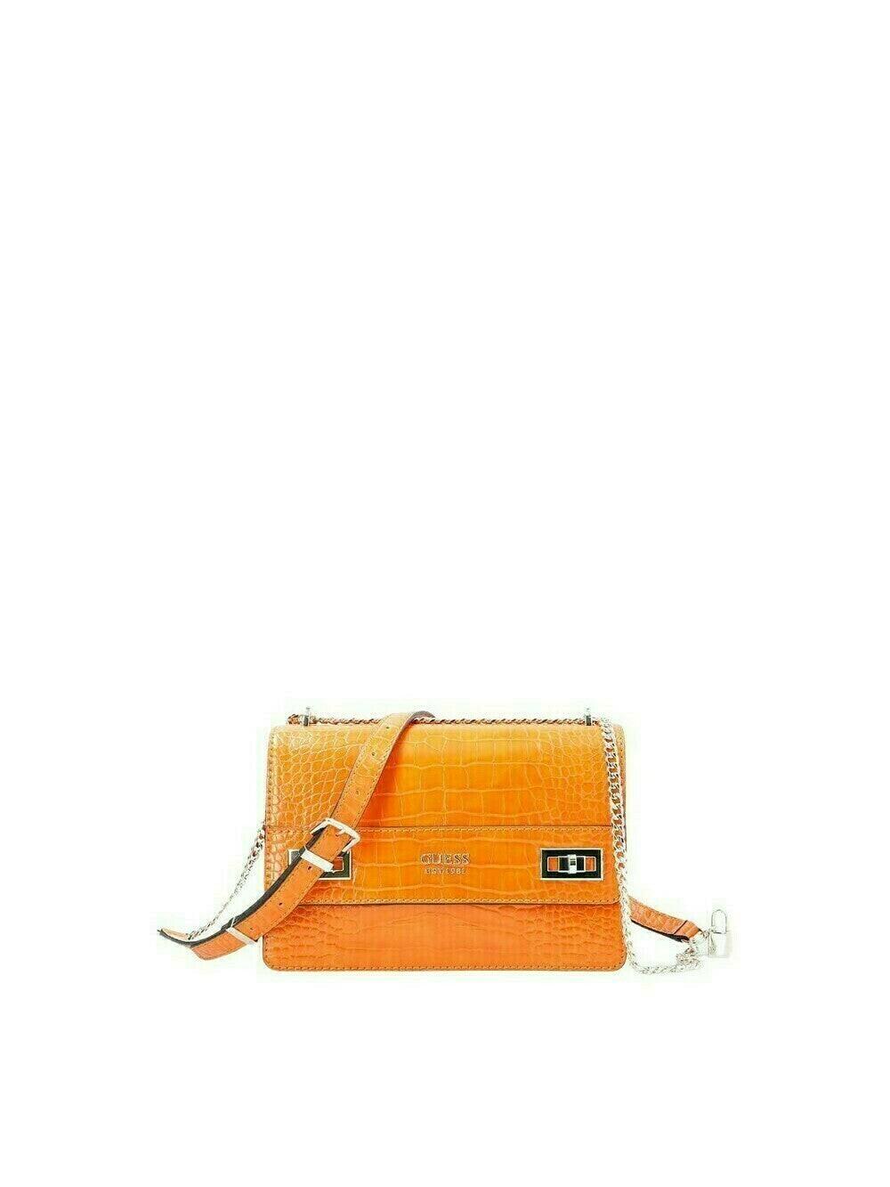 Guess, Katey, Convertible Xbody Flap, Textile Crossbody Bag, Orange, HWCG78 70210, 23.5 x 16 x 7.5 cm, For Women.